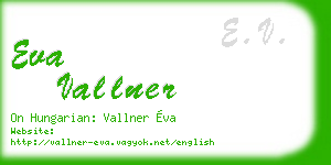 eva vallner business card